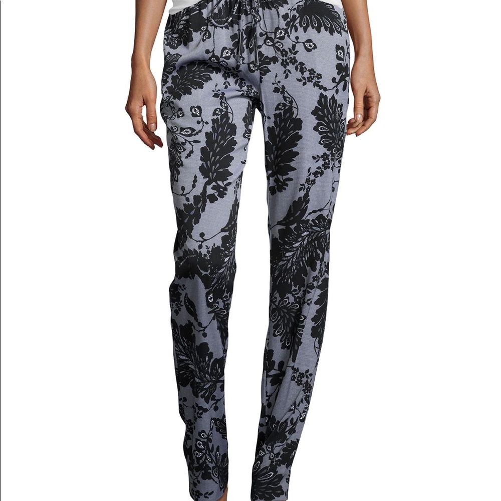 DVF Drawstring lace print pants